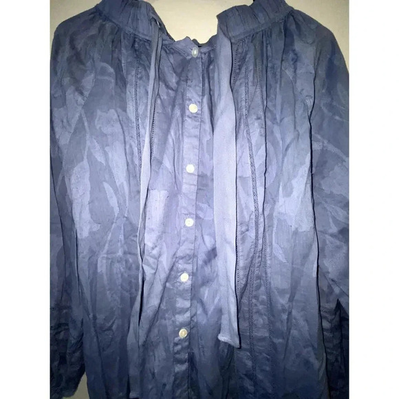 Roller Rabbit Womens Long Sleeve Off The Shoulder Embroidered Blouse - Picture 5 of 5